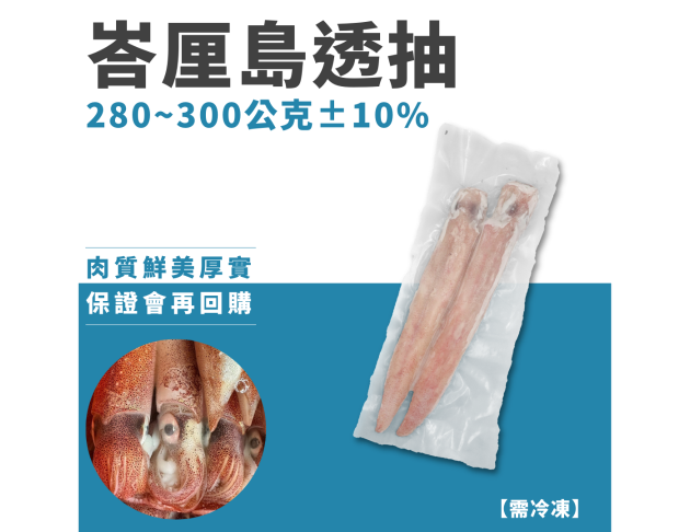 活凍峇厘島透抽280-300g